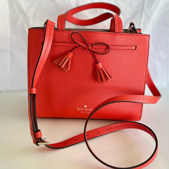 Kate Spade Med Satchel Handbag Hayes Orange Tamarillo, New Retail $319 WKRU6971. - Picture 3 of 10